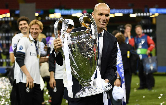 Zidane đã 3 lần vô địch Champions League cùng Real