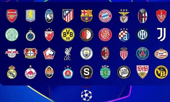 Champions League giờ đây đã tăng lên 36 đội tham dự